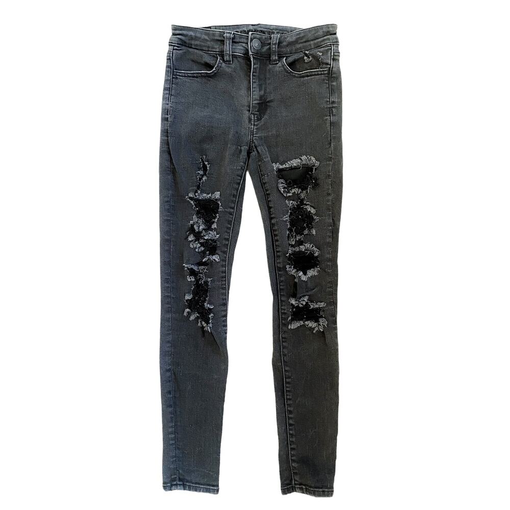 American Eagle Next Level Stretch Black Jeans Womens Size 2 Short